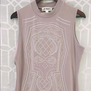 Purple bedazzled sleeveless mini dress